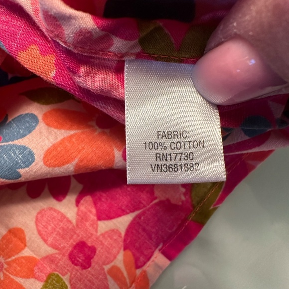 Tracy Feith for Target | Crazy Daisy Vibrant Pink Cap Sleeve Blouse Size Large - Picture 4 of 6